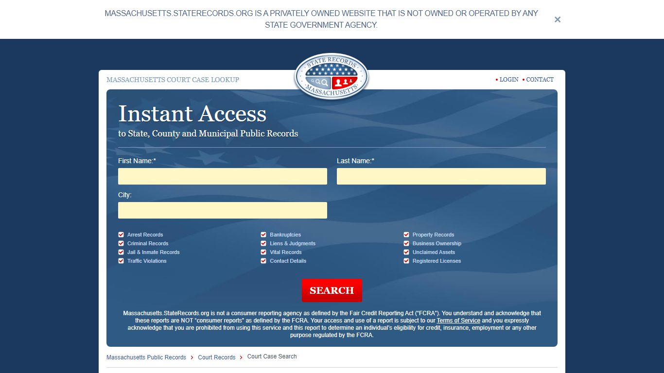 Massachusetts Court Case Lookup | StateRecords.org